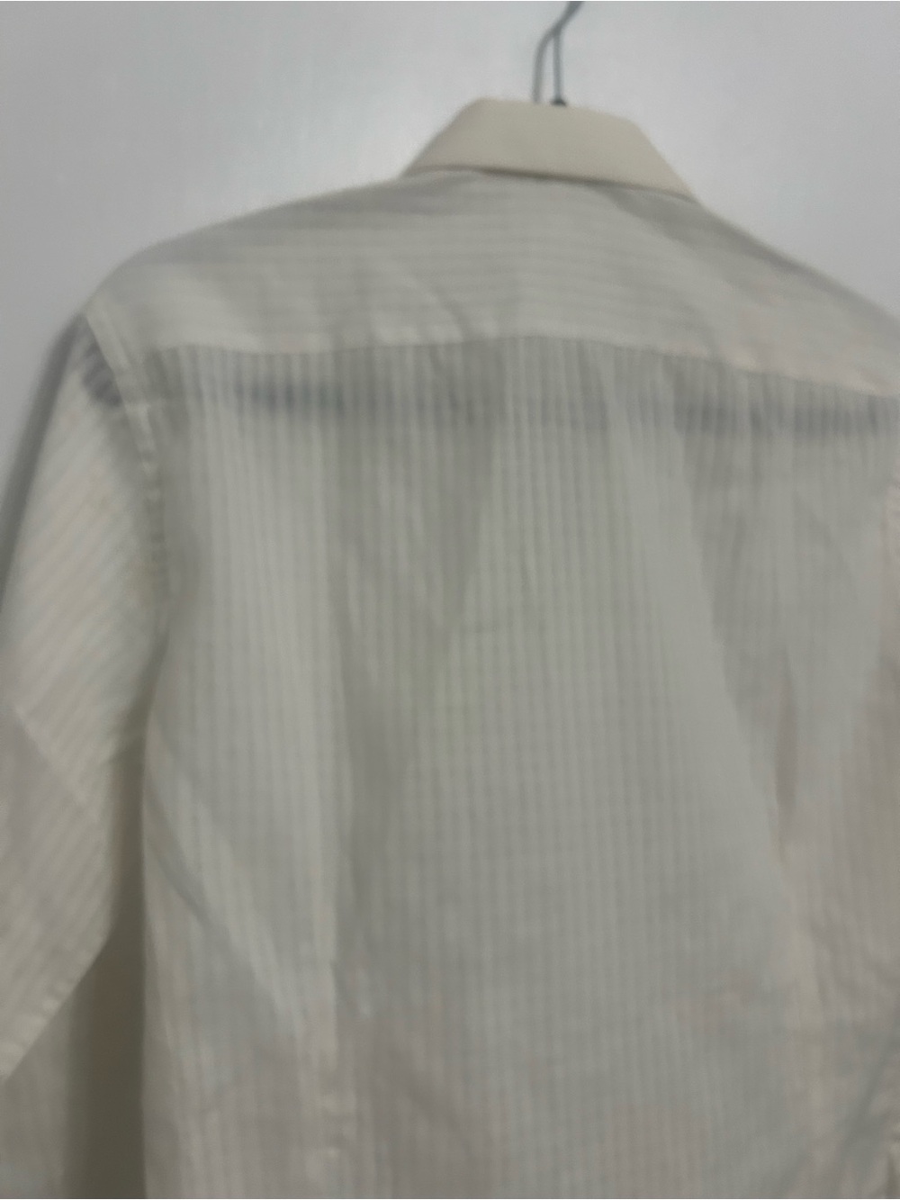 Vintage Yves Saint Laurent Men's Light Cream Dress Shirt - Picture 2 of 5